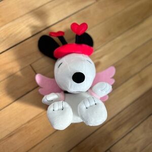 Peanuts Snoopy Cupid Valentines Day Hallmark Plush Hearts with Pink Wings 9"